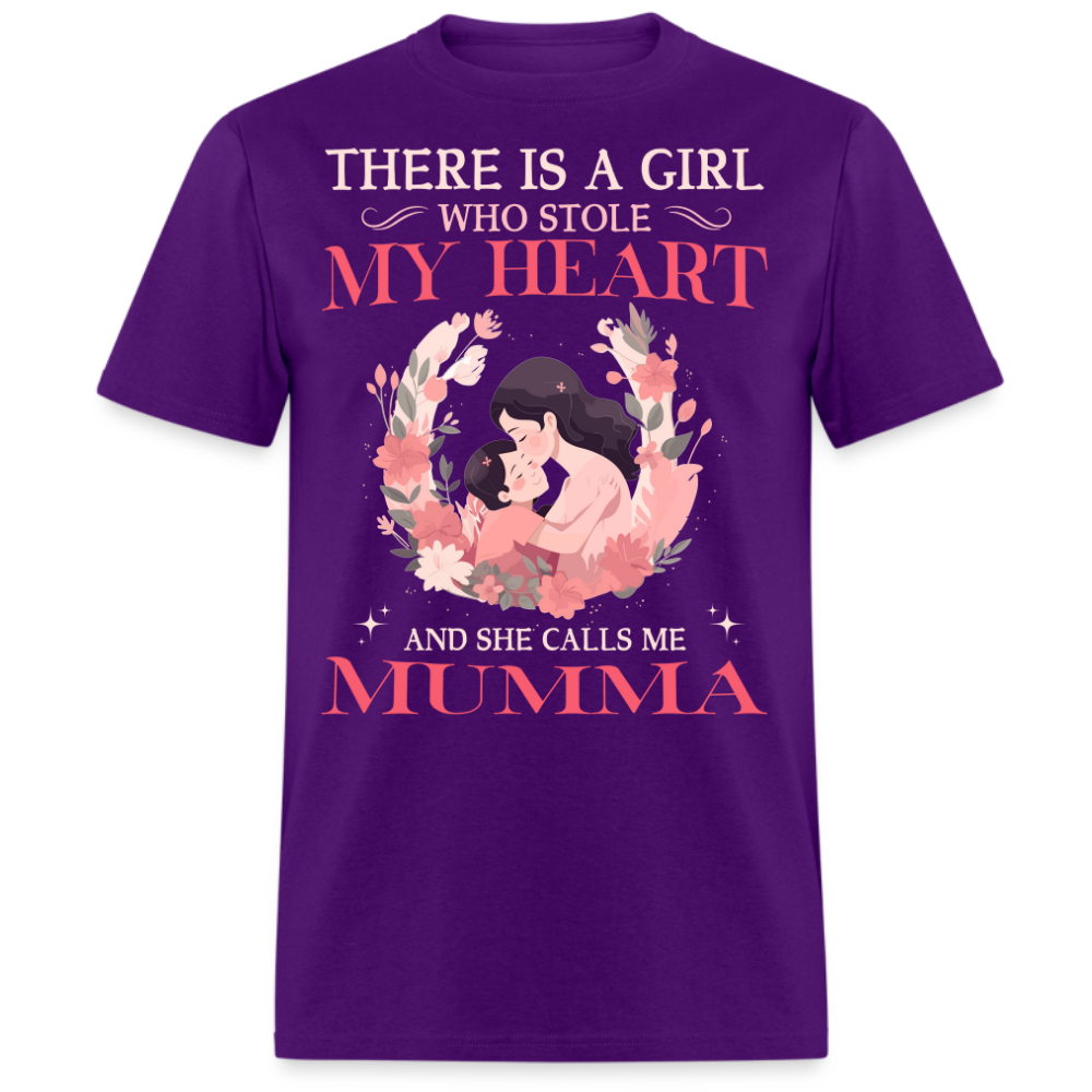 THERE IS A GIRL WHO STOLE MY HEART AND SHE CALLS ME MUMMA (MOTHER & DAUGHTER) SHIRT